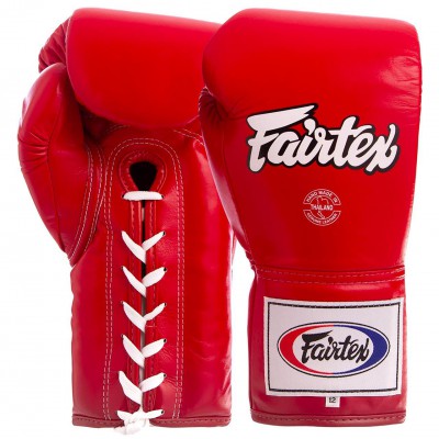 Рукавиці боксерські шкіряні на шнурівці FAIRTEX BGL6 (р-р 10-16oz, кольори в асортименті)