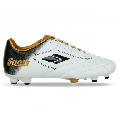 Бутси футбольне взуття DIFFERENT SPORT SG-301313-4 WHITE/BLACK/GOLD розмір 40-45 (верх-PU,