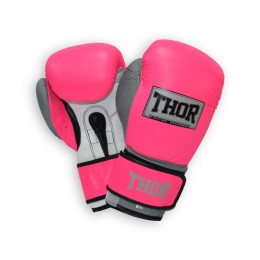 Боксерські рукавички THOR TYPHOON (Leather) PINK-GREY-WHT