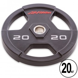 Диски (диски) поліуретанові LIFE FITNESS SC-80154-20 51 мм 20 кг чорний Код SC-80154-20(Z)