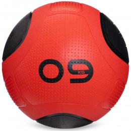 М'яч медичний медбол Zelart Medicine Ball FI-2620-9 9 кг червоний-чорний Код FI-2620-9(Z)