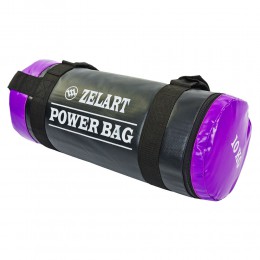 Мішок для кросфіту та фітнесу Zelart FI-5050A-10 Power Bag 10 кг чорний-фіолетовий Код FI-5050A-10(Z)