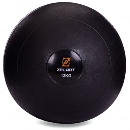 М'яч медичний слейбол для кросфіту Zelart SLAM BALL FI-2672-12 12к чорний Код FI-2672-12(Z)