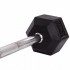 Штанга фіксована вигнута погумована Rubber Hexagon Barbell Zelart TA-6231-15 довжина-95 см 15 кг Код(Z)