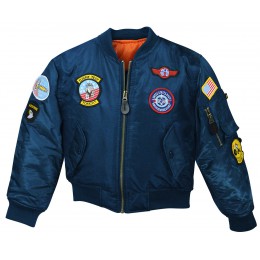 Дитяча куртка пілота Mc Allister MA1 Flight Jacket Top Gun (темно-синя) 116-128