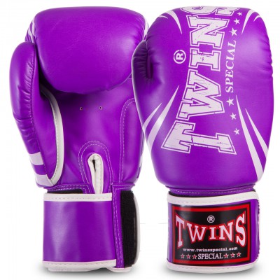Рукавиці боксерські PU на липучці TWINS FBGVSD3-TW6 (р-р 10-16oz, кольори в асортименті) FBGVS3-TW6