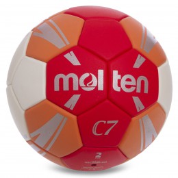 М'яч для гандбола MOLTEN H1C3500-RO (PU, р-р 1, 5 слоїв, зшитий вручну, жовтогарячий)