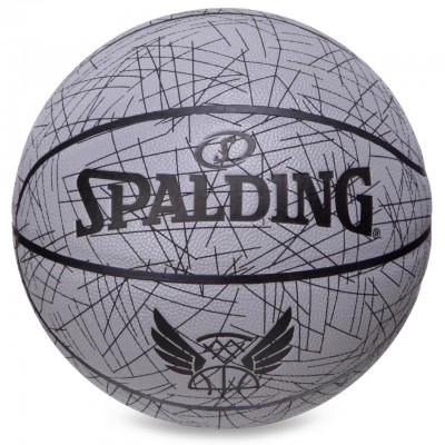 М'яч баскетбольний PU No7 SPALDING TREND LINES 76911Y (PU, бутил, сірий)