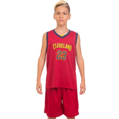 Форма баскетбольна дитяча NB-Sport NBA CLEVELAND 23 4310 M-2XL бордовий-синій Код 4310