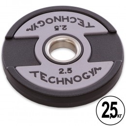 Диски (диски) поліуретанові TECHNOGYM TG-1837-2,5 51 мм 2,5 кг чорний Код TG-1837-2_5(Z)