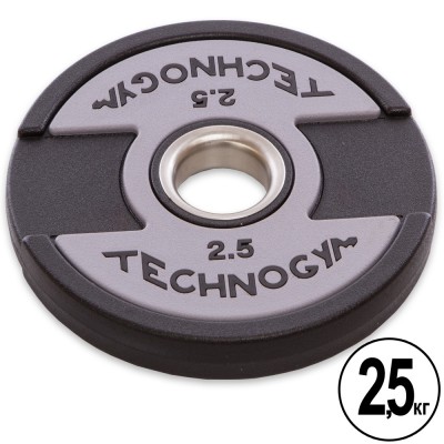 Диски (диски) поліуретанові TECHNOGYM TG-1837-2,5 51 мм 2,5 кг чорний Код TG-1837-2_5(Z)