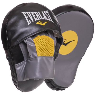 Лапа вигнута для боксу та єдиноборств EVERLAST MANTIS PUNCH MITTS EV4416 25x19x4см 2 шт. сірий-чорний Код(Z)