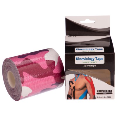 Кінезіо тейп (Kinesio tape) SP-Sport BC-0842-7_5 розмір 7,5 см х 5 кольори в асортименті Код BC-0842-7_5