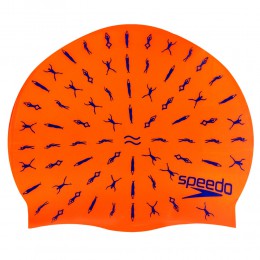 Шапочка для плавання дитяча SPEEDO JUNIOR SLOGAN PRINT 808386B966 червоний Код 808386B966(Z)