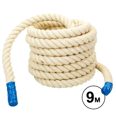 Канат для кросфіту SP-Planeta COMBAT BATTLE ROPE R-6227-9 9 м білий Код R-6227-9(Z)