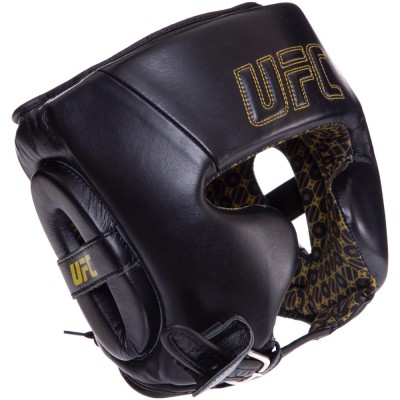 Шолом боксерський у мексиканському стилі шкіряний UFC PRO Prem Lace Up UHK-75054 S-M чорний Код UHK-75054(Z)