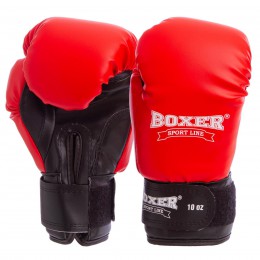 Рукавиці боксерські штучна шкіра на липучці BOXER 2022 Еліт (р-р 10-16oz, кольори в асортименті)