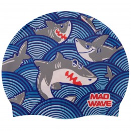 Шапочка для плавання дитяча MadWave Junior SHARKY M057911 (силікон, кольори в асортименті)