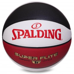 М'яч баскетбольний PU No7 SPALDING 76929Y SUPER FLITE (PU, бутил, білий-червоний)