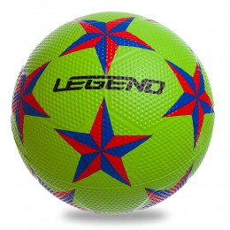 М'яч гумовий Футбольний LEGEND FB-1922 No5 салатовий-червоний-синій Код FB-1922(Z)