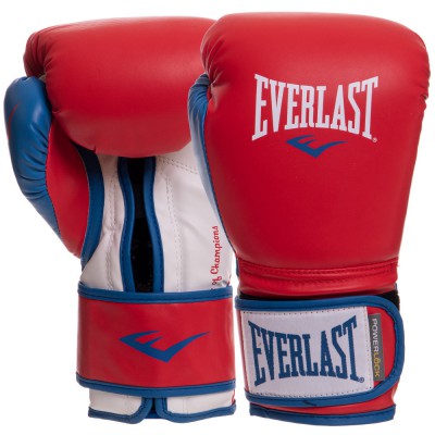 Рукавиці боксерські EVERLAST POWERLOCK P00000730 16 унцій червоний-синій Код EVP00000730(Z)