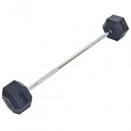 Штанга фіксована пряма гумова Record Rubber Hexagon Barbell TA-6230-35 довжина-95 см 35 кг Код(Z)