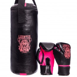 Боксерський набір дитячий (рукавички + флешок) LEV LV-4686 (PVC, мішок h-40 см, d-15 см, рукавички 2oz, кольори в