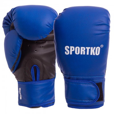 Рукавиці боксерські Шкірвініл на липучці SPORTKO PD-2-M (р-р 8-12oz, кольори в асортименті)