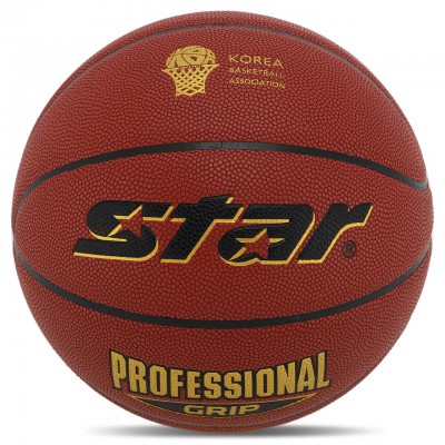 М'яч баскетбольний PU No7 STAR PROFESSIONAL GRIP BB3167C (PU, бутил, червоний)