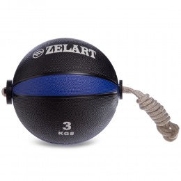 М'яч медичний Tornado Ball Zelart FI-5709-3 3 кг чорний-зелений Код FI-5709-3(Z)