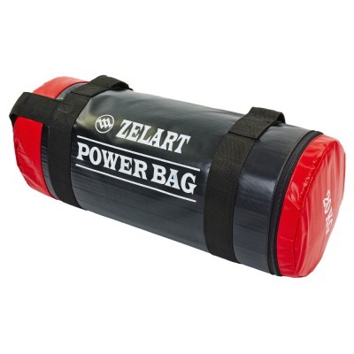 Мішок для кросфіту та фітнесу Zelart FI-5050A-20 Power Bag 20 кг чорний-червоний Код FI-5050A-20(Z)