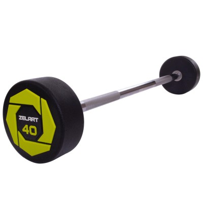 Штанга фіксована пряма поліуретанова Zelart Urethane Barbell TA-2689-40 довжина — 12 см 40 кг Код TA-2689-40(Z)