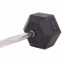 Штанга фіксована вигнута погумована Rubber Hexagon Barbell Zelart TA-6231-35 довжина-95 см 35 кг Код(Z)