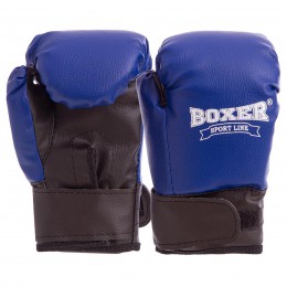 Рукавиці боксерські дитячі на липучці BOXER 2026 (шкірвініл, р-р 4oz, кольори в асортименті)