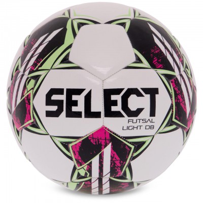 М'яч футзальний No4 SELECT FUTSAL LIGHT DB V22 Z-LIGHT-WG (PU, білий-зелений)