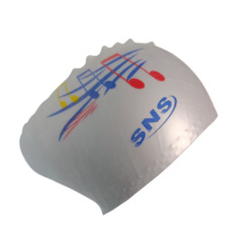 Шапочка для плавання для довгого волосся SNS, silver music KW-1СЕ  (sns)