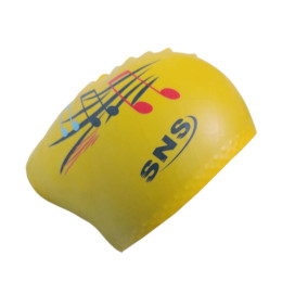 Шапочка для плавання для довгого волосся SNS, yellow music KW-1Ж  (sns)