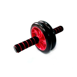 Ролик гімнастичний двоколесний червоний 1609-red  (sns)