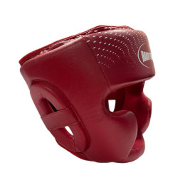 Шолом боксерський закритий HARD TOUCH PU червоний S  (sns)