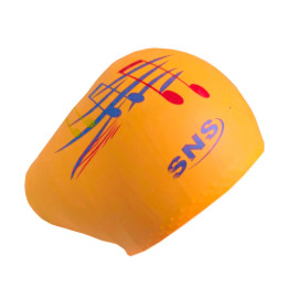 Шапочка для плавання для довгого волосся SNS, orange music KW-1ОРН  (sns)