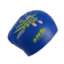 Шапочка для плавання для довгого волосся SNS, dark blue music KW-1С  (sns)