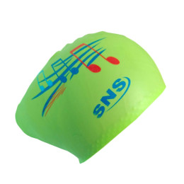 Шапочка для плавання для довгого волосся SNS, light green music KW-1СА  (sns)