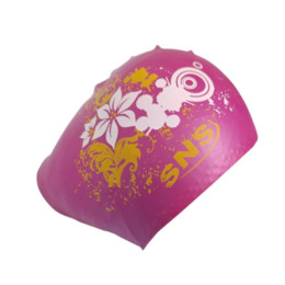 Шапочка для плавання для довгого волосся SNS, crimson flowers KW-3МА  (sns)