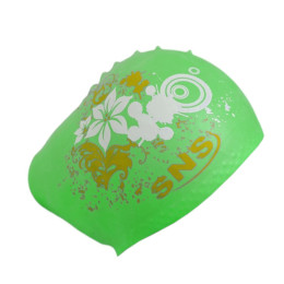 Шапочка для плавання для довгого волосся SNS KW-3СА light green flowers