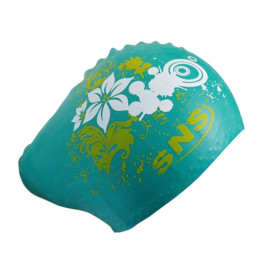 Шапочка для плавання для довгого волосся SNS KW-3З green flowers