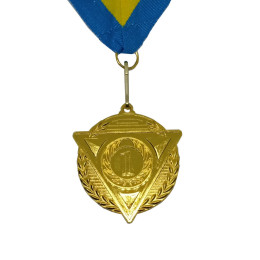Медаль спортивна 4,5 см зі стрічкою за І місце J25-06G (sns) Медаль спортивна 4,5 см зі стрічкою за І місце J25-06G (sns)