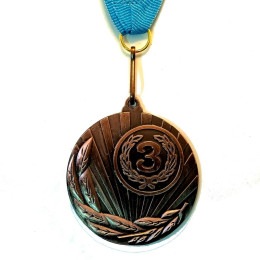 Медаль спортивна 5 см зі стрічкою за ІІІ місце J25-08B  (sns)