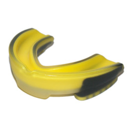 Капа боксерська POWER MG-006-ПЖЧ прозоро-жовто-чорна