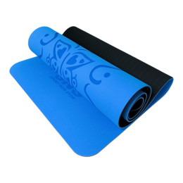 Килимок SNS МЕТЕЛИК для йоги з розміткою блакитний KOT6-1-А+BL