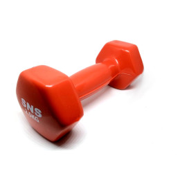 Гантель вінілова SNS 2,5 кг червона